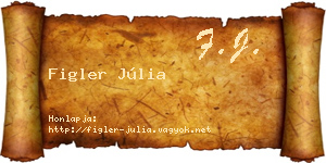 Figler Júlia névjegykártya